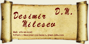 Desimir Milešev vizit kartica